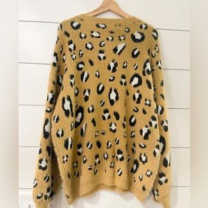 Cheetah Print Sweater - Size Medium
